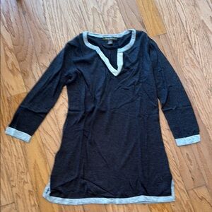 Tommy Bahama Charcoal and Light Gray Top